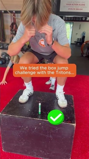 We tried the box jump challenge with the Tritons @pacificaoc_athletics