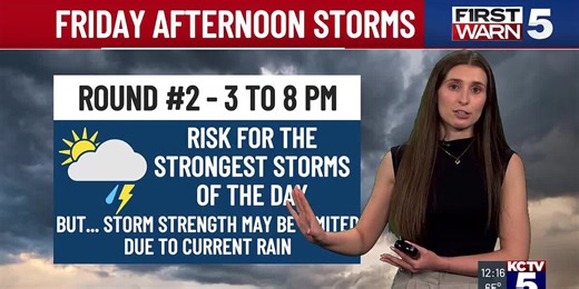 First Warn Weather Day: Additional rounds of storms Friday