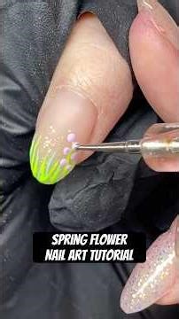 Field of spring flowers nail art tutorial 🌷
