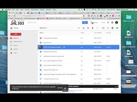 Upload and Share Your Quicktime Video into Drive
