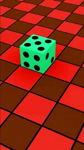 🎲 Dice Roll & Drop Loop on Checkerboard SATISFYING! #3danimation #usashorts #robreiner