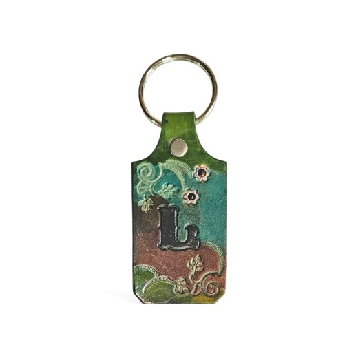 Handcrafted Leather Initial Key Ring Western Cowgirl Heirloom - Etsy