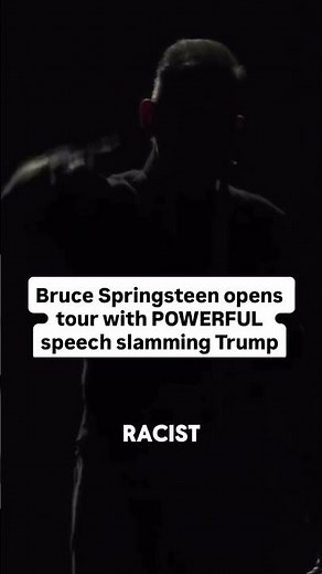 Springsteen OPENS Tour with Anti-Trump Speech 😳 #BruceSpringsteen #Trump #Politics