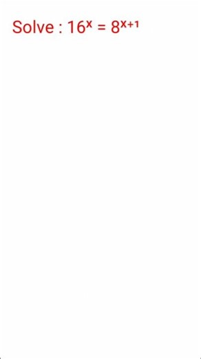 Exponential equation #shortsvideo