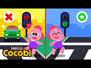 Crosswalk Safety Song | No No It's Dangerous! | Nursery Rhymes for Kids | Hello Cocobi