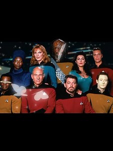A timeless gathering of the Starfleet officers from Star Trek: The Next Generation." | Boldly Meme the Stars