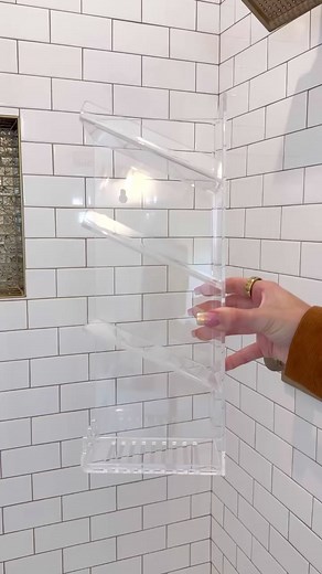 Instant Shower Organizers 👀 These acrylic shower caddy's are not only functional but stylish too! #Amazon #amazonfinds #bathroomdesign #bathroomdecor #home | Everything Envy