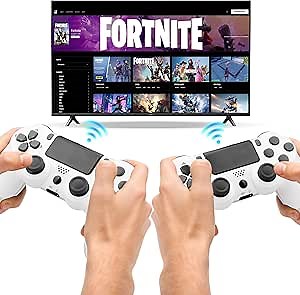 for PS4 Controller 2 Pack,Wireless Control for PlayStation 4 Controller Work with PS4 Pro Slim PC TV,1200 mAh Battery,3.5mm Audio Jack,Vibration,6-Axis Motion Control,Precise Joystick,Purple Gold