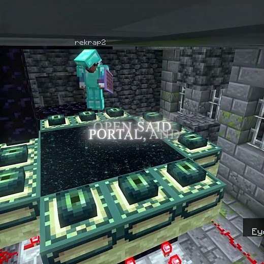 Rekrap regenerates an END PORTAL in minecraft with ‪@SB737‬🔥🔥 | edit | ‪@rekrap2‬ #rekrap2