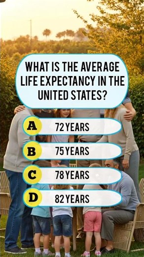 What Is The Average Life Expectancy? 🤔 #usaquiz #quiz #triviatricks #mindbendingquiz