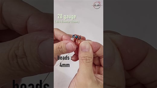 #shortsvideo | Easy wire ring tutorial for beginners | Making simple bead jewelry #handmade #diy