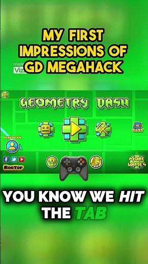 My First Impressions of GD Megahack #geometrydash #gdupdate #gd #gaming #games #level15sucks