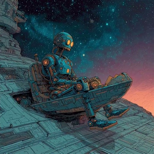 Robot on the spaceship 🚀 🚀🚀🛸🛸🛸🎲🎲🎮🎮Fantasy lovers #fantasy #robotics #anime