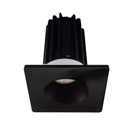 Lotus 2" LED Recessed Downlight - High Output - 15W - CCT Selectable - Bronze Reflector - Square Black Trim - 120V - 60° Beam Angle