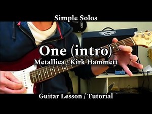 Simple Solos - ONE (intro) - Metallica. Guitar Lesson / Tutorial.