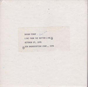 Bryan Ferry - Live From The Bottom Line