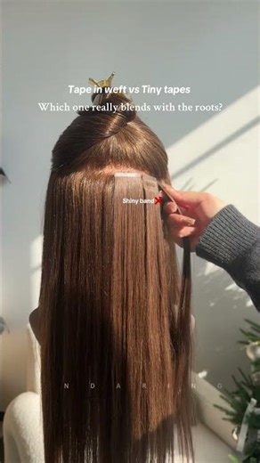 Skip the tiny tapes — invisible tape-on wefts install fast and blend perfectly at the roots #tapeins