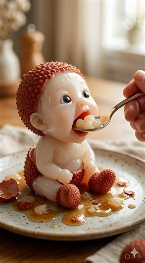 Ultra Realistic Kawaii Food Baby ASMR 🍴 Satisfying Macro Art #Shorts