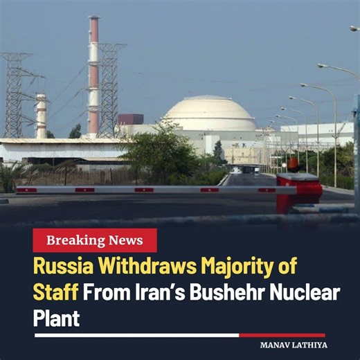 Russia Withdraws Majority of Staff From Iran's Bushehr Nuclear Plant #bushehr #nuclear #russia #iran