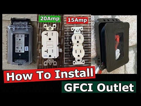 Installing Basic - 3 Wire GFCI Outlets, 15A or 20A with outdoors covers: Leviton Taymac Enerlites