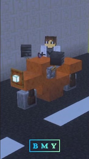 Easiest Minecraft BIKE build ever! (Decoration Idea) #minecraft