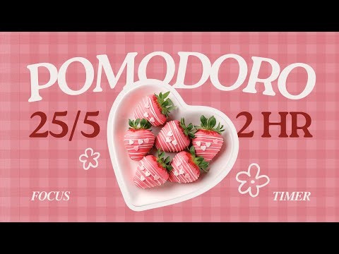 𝒻𝒶𝓃𝒸𝓎 𝓈𝓉𝓇𝒶𝓌𝒷𝑒𝓇𝓇𝒾𝑒𝓈 ♡ 𝟸𝟻/𝟻 𝟺𝚂𝙴𝚃𝚂 𝟸𝙷𝚁 | pomodoro focus timer | cozy cafe music | study with me