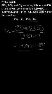 Calculation of the equilibrium constant for the decomposition of the PCl5