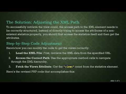 How to Retrieve View Counts from XML Using PHP
