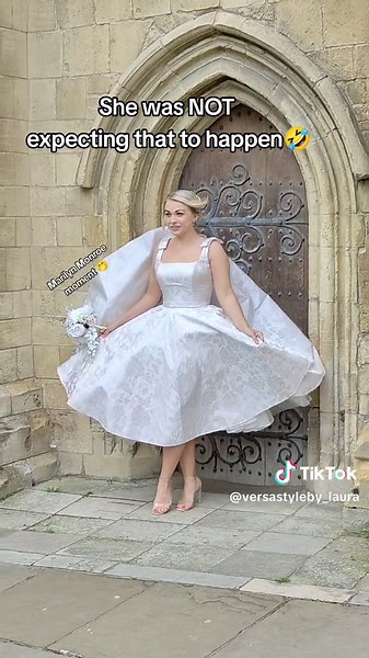 Dress malfunction 🤣🤣🤣 We've all been there haven't we ladies 😜 #bride #funny #funnyvideos #fyp #weddingdress #bridal #viral @leigh_sinden @Beau Brides Linda