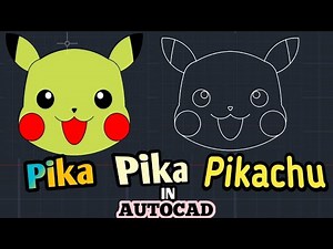 pikachu drawing | pikachu drawing in autocad | how to draw pikachu |