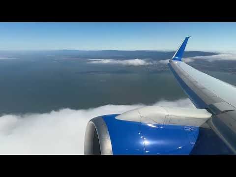 United 757-200 Takeoff | SFO to Newark | Economy Plus Bulkhead Seat 7F