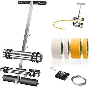 Line Striping Machine, with Drawing Circle Kit, Parking Lot Striping Machine for Driveway, Asphalt Or Concrete, Basketball Courts, Pickleball Court, Road Warning