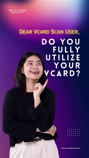 🌟 𝐄𝐥𝐞𝐯𝐚𝐭𝐞 𝐘𝐨𝐮𝐫 𝐏𝐫𝐨𝐟𝐞𝐬𝐬𝐢𝐨𝐧𝐚𝐥 𝐈𝐦𝐚𝐠𝐞 𝐰𝐢𝐭𝐡 𝐕𝐜𝐚𝐫𝐝 𝐒𝐜𝐚𝐧! 🚀 𝘋𝘦𝘢𝘳 𝘝𝘤𝘢𝘳𝘥 𝘚𝘤𝘢𝘯 𝘜𝘴𝘦𝘳, Thank you for being part of the 𝐕𝐜𝐚𝐫𝐝 𝐒𝐜𝐚𝐧 family! 🌟 With access to powerful tools, you're already on your way to enhancing your personal and professional image. But are you using 𝙚𝙫𝙚𝙧𝙮 𝙛𝙚𝙖𝙩𝙪𝙧𝙚 to its fullest? Let’s help you unlock the magic: 🔄 𝗞𝗲𝗲𝗽 𝗬𝗼𝘂𝗿 𝗜𝗻𝗳𝗼 𝗙𝗿𝗲𝘀𝗵 🌐 𝗢𝗻𝗲-𝗦𝘁𝗼𝗽 𝗦𝗼𝗰𝗶𝗮𝗹 𝗠𝗲𝗱𝗶𝗮 𝗛𝘂𝗯 💻 𝗠𝗼𝗿