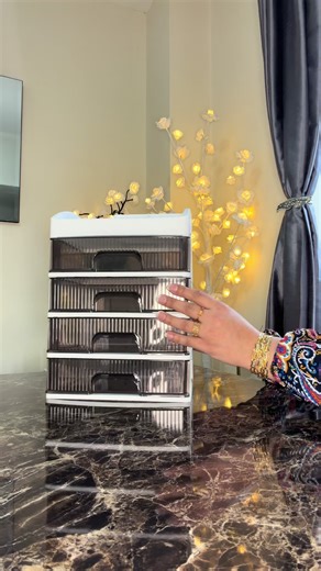 Cosmetic Storage Box, Large Capacity Beauty Box Make Up Storage Drawers Cosmetic Organizer Grid Holder Slim Flip-Door Cabinet sink plate rack bathroom makeup #organiser #makeuporganiser #storage #storagehacks #organizer