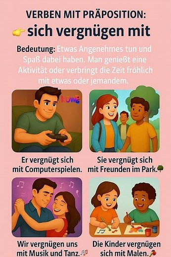 Sich vergnügen mit + Dativ — Spaß haben auf Deutsch! 🎉