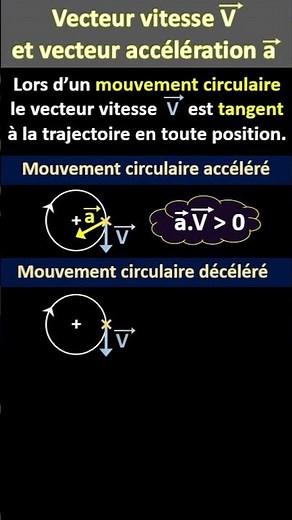 Velocity vector and acceleration vector in circular motion.