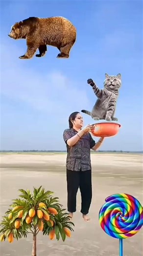 Catching bear, cat, horse, elephant vs Dancing dog & alien - funny vfx #shorts