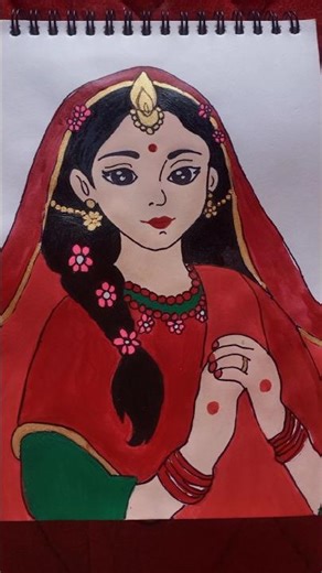 Radaha Rani #art #drawing #youtubeshorts #viral #shorts #shortsfeed #trending #ytshorts #yt #radha