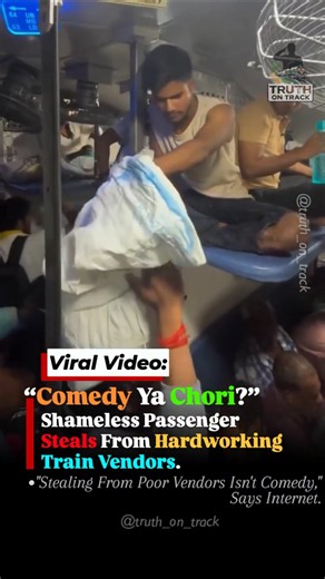 Stealing From Poor Vendors Isn't Comedy, Says Internet 😡 #shorts #indianrailways