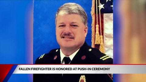 Fallen firefighter honored at push-in ceremony at Monroe Fire Department