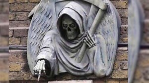 Pointing Grim Reaper Statue | Know Your Meme