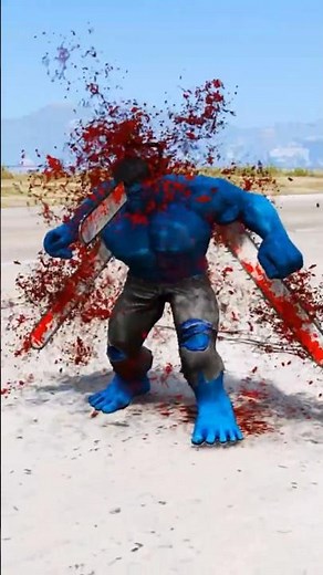 HULK + SPIDER-MAN + BLUE HULK = Monster Beyond Imagination #gta #hulk#spiderman #shots