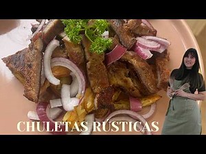 How to make rustic pork chops with baked potatoes in minutes 🍖
