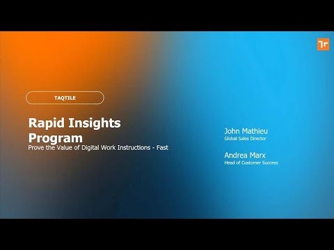 Proving ROI for Digital Work Instructions | Rapid Insights Program Webinar