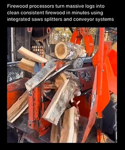 🔥 Automated Firewood Processing This machine turns massive logs into perfectly cut firewood in minutes. Integrated saws, splitters, and conveyor systems working together to deliver speed, precision, and efficiency — all in one automated process. Industrial automation at its finest. #Engineering #Automation #Machinery #WoodProcessing #IndustrialTech | YouTube Subscribers