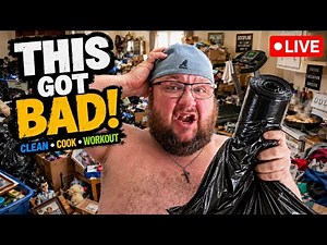 MY HOUSE IS OUT OF CONTROL! 🗑️😂 Cleanout, Cooking & Workout LIVE