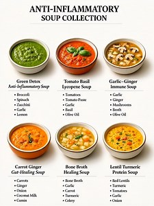 Anti-inflammatory soup collection, full 12 recipes here: https://health.pricable.com/2026/01/15/12-anti-inflammatory-soup-recipes-that-help-calm-inflammation-support-digestion/#google_vignette | Healthy Made Easy