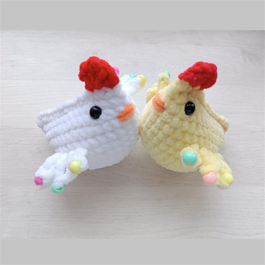 Sensory Chicken Crochet Pattern PDF Beaded Fidget No Sew Amigurumi Plushie Toy - Etsy Australia