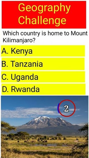 Which Country Is Home to Mount Kilimanjaro? | Geography GK Quiz