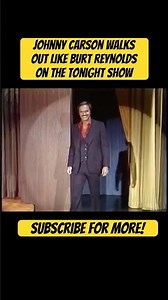 Johnny Carson Walks Out Like Burt Reynolds On The Tonight Show #comedy #funny #shorts #video #clips
